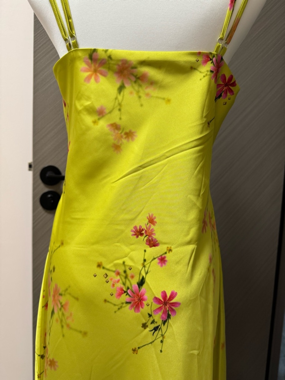 All Saints Yellow Floral Slip Maxi Dress - Picture 6 of 10